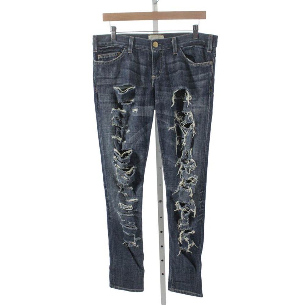 Current/Elliott Womens Skinny Blue High Rise Jeans Cotton Inseam 32 Size 29
